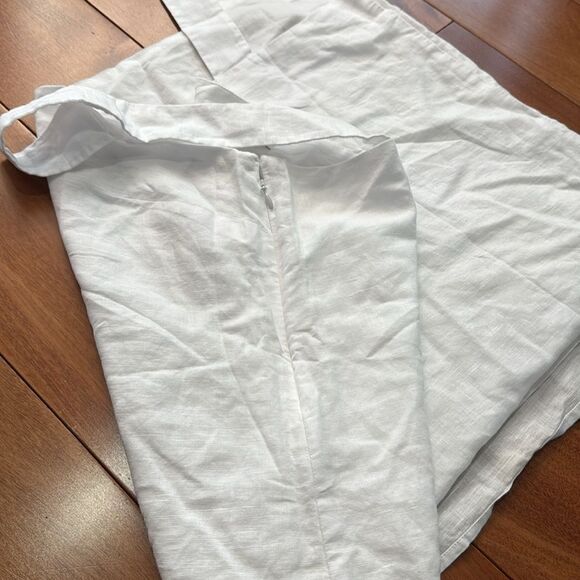 NWT Linen-blend squareneck White tank top size L - Picture 6 of 12